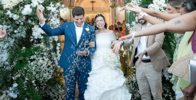 João Campos e Tábata Amaral oficializam união em cerimônia com presença de Geraldo Alckmin e Alexandre de Moraes