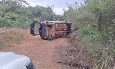 Fuga, capotamento e caça ilegal: motorista é preso com armas e carne de veado-catingueiro em Rio Pardo de Minas
