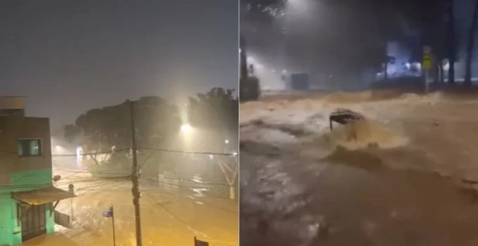 Chuva no Barreiro e Centro-Sul de BH: Quase 40% do esperado para fevereiro em 2 horas causa transtornos