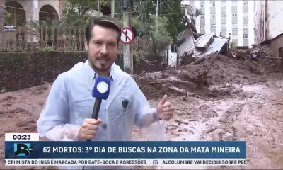 Tragédia em Minas: Mortes por temporais chegam a 65; buscas por desaparecidos continuam em Juiz de Fora e Ubá
