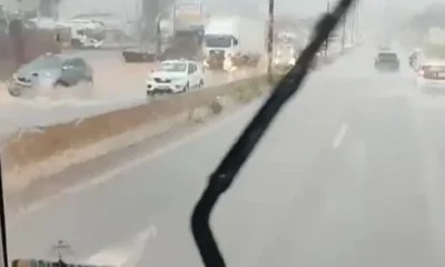 Anel Rodoviário de BH alaga e causa transtornos com chuva intensa na tarde desta terça-feira (10/3)