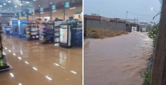 Temporal Alaga Ruas e Deixa 10 Famílias Desalojadas em Sarzedo, Região Metropolitana de BH