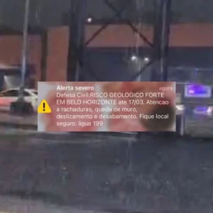 Defesa Civil de BH Alerta para Risco Geológico Severo em Quatro Regionais Até Terça-feira (17)
