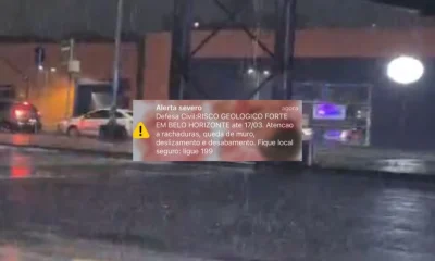 Defesa Civil de BH Alerta para Risco Geológico Severo em Quatro Regionais Até Terça-feira (17)