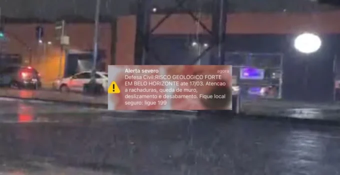 Defesa Civil de BH Alerta para Risco Geológico Severo em Quatro Regionais Até Terça-feira (17)
