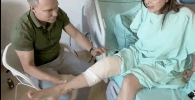 Carol De Toni se recupera após cirurgia complexa no joelho com seis fraturas