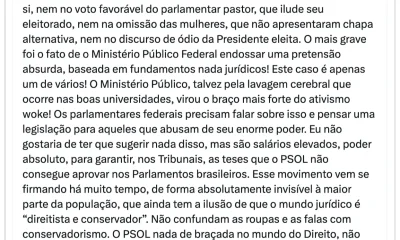 Janaína Paschoal acusa MPF de endossar "pretensão absurda" de Erika Hilton