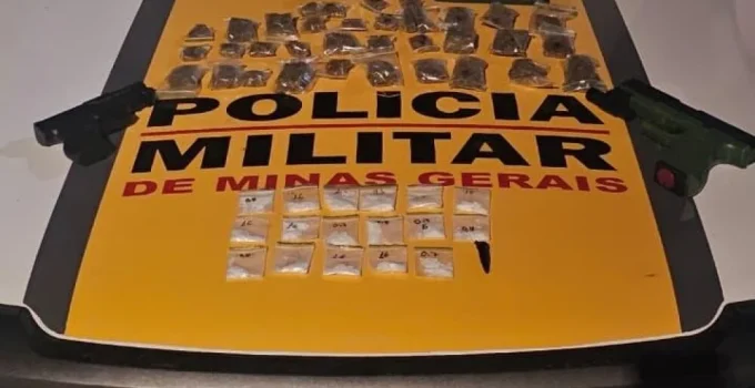 Acidente com moto deixa adolescente ferido e resulta em apreensão de drogas e simulacros em Coronel Fabriciano