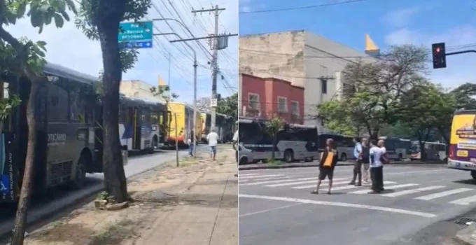Protesto de Motoristas de Ônibus Causa Caos na Avenida Amazonas em BH: Categoria Revolta com Sindicato Interdita Via