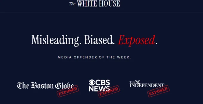 Casa Branca Lança 'Infrator da Mídia da Semana' para Expor Veículos Acusados de Manipular Notícias