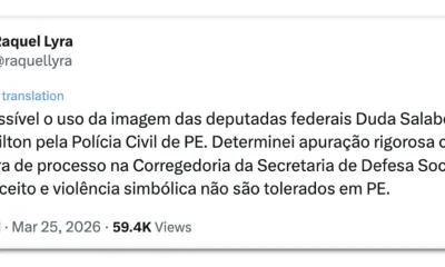 Raquel Lyra determina investigação sobre álbum de suspeitos com fotos de deputadas trans
