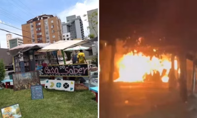 Biblioteca comunitária 'Casa do Saber' é incendiada pela segunda vez em BH; suspeitos fogem