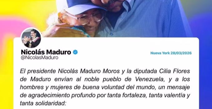 Nicolás Maduro envia primeira mensagem da prisão nos EUA, afirmando estar 'bem' e agradecendo apoio