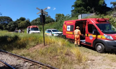 Homem tem perna amputada após ser atropelado por trem no Sul de Minas e segue em estado grave
