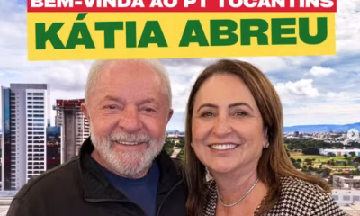 Ala do PT no Tocantins critica filiação de Kátia Abreu e pede anulação à cúpula nacional