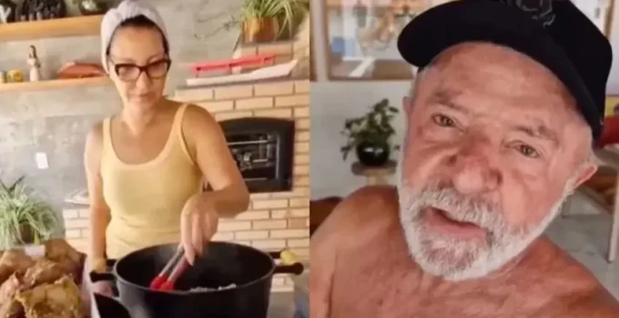 Janja na mira de deputado federal após preparo de carne de paca para Lula